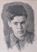 DS Yevgeny Troshev (b.1928) Portrait of a boy Pencil Signed with initials and dated “57 45 x 33cm (