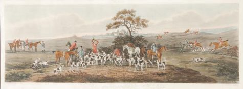 After Charles Dean Wolstenholme the Younger Fox Hunting, the set of 4, aquatints with hand-
