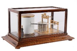 An oak barograph Short and Mason Ltd., London, early 20th century The mechanism with eleven segment