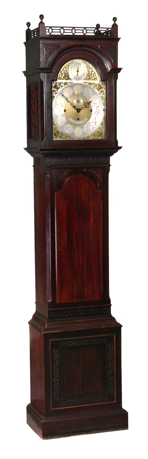 An Edwardian mahogany quarter chiming eight-day longcase clock J.J. Elliott Limited, London, circa