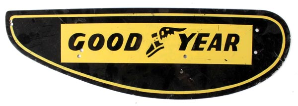 Ronnie Peterson / Jacky Ickx / 1975 Lotus 72. A rear wing end plate, with Goodyear branding, 54.5cm