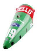 Alessandro Nannini / 1988 Benetton B188. A nose cone, green with Riello, Goodyear and Ford
