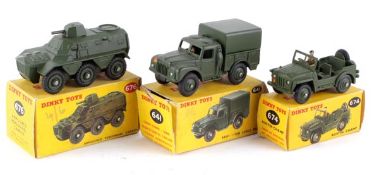 A Dinky No.676, Armoured Personnel Carrier, olive dab with matching grooved hubs, very near mint,