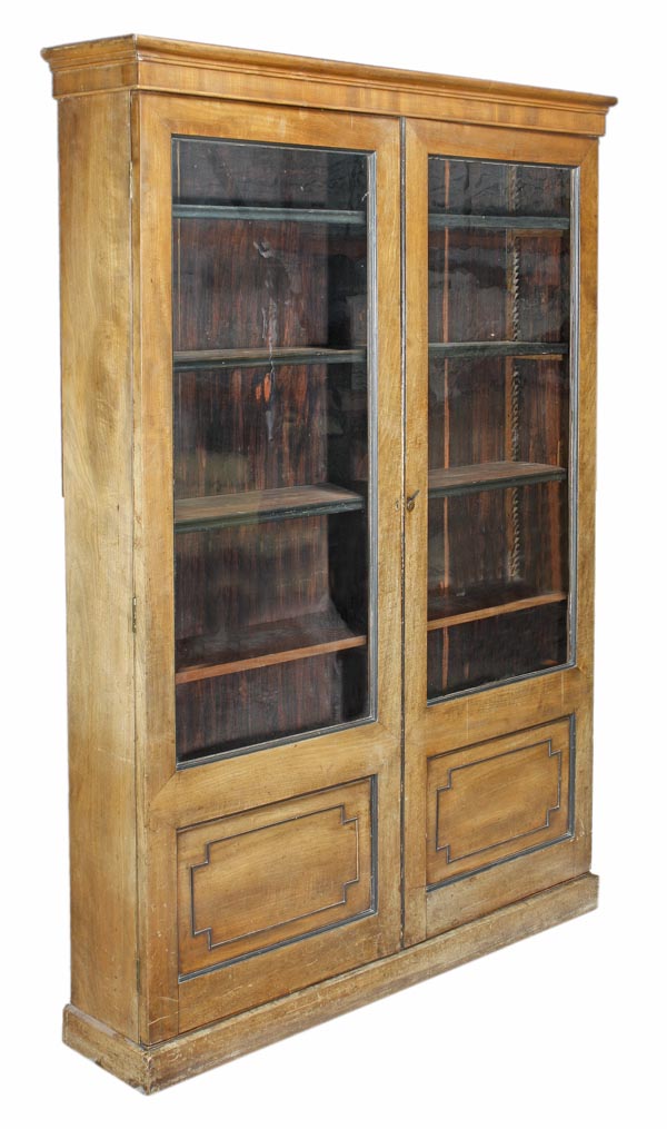 A George III mahogany and glazed cabinet bookcase, approximately 193cm high, 135cm wide, 28cm