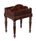 A George IV mahogany bottle stand, circa 1825 in the manner of Gillows of Lancaster, the