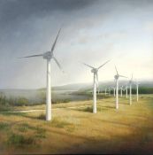 * Alexander Mckenzie (b.1971) Coastal Wind Power, oil on linen, Signed and dated 02 lower right,