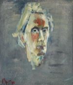 Leslie Marr (b.1922) Self Portrait 132, Oil on board, Signed and dated ‘80 lower left, 45 x 40cm (