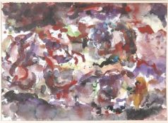 Marwan Kassab Bachi (b. 1934) Kopf, 1984, Watercolour, Signed lower left, 76 x 55cm (30 x 21 1/2