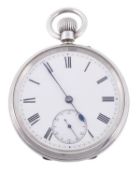 Le Roi & Fils, 57 New Bond St, London, a late Victorian silver open face pocket watch, no. 87964,