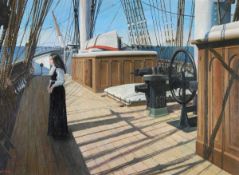 DDS. James Horton (20th century), The Cutty Sark, Oil on board, Signed lower left, Inscribed on