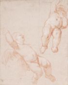 Attributed to Antoine Coypel (1661-1722), Studies of two putti, Chalk and crayon on paper,