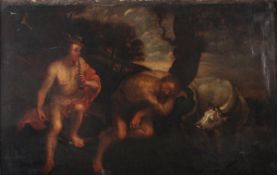 After Sir Peter Paul Rubens, Mercury and Argus, Oil on canvas 73 x 115cm (28 3/4 x 45 1/4in)