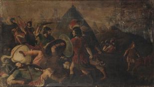 Italian School (18th century), Battle scene, Oil on canvas 105 x 185cm (41 1/4 x 72 3/4in)