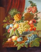 Johannes Cornelis de Bruyn (c.1800-1844), Still life of fruit and flowers, Oil on canvas Signed