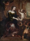 After Sir Peter Paul Rubens, Saint Cecilia, Oil on copper, 42 x 32.5 cm (16 1/2 x 12 3/4 in)