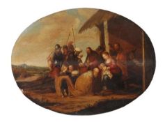 Circle of Benjamin Gerritsz. Cuyp, The Adoration of the Magi, Oil on panel, Oval, 39.5 x 53 cm (15