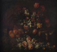 Italian School (later 17th century) Still life of flowers and game, Oil on canvas, 76 x 87 cm (30 x