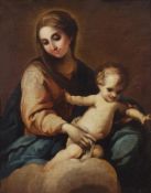 Manner of Luca Giordano, The Madonna and Child, Oil on canvas laid on board, 91 x 71 cm (35 3/4 x