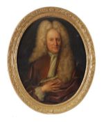 Continental School (18th century) Portrait of a gentleman, Oil on canvas, Oval, 79 x 63.5 cm (31 x