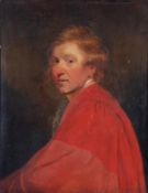 After Sir Joshua Reynolds, Self Portrait, Oil on canvas, Inscribed on later labels on reverse, 73 x