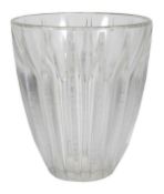 Chamonix, a Rene Lalique clear glass vase, stencil mark ‘R Lalique France’ 15cm high (Marcilhac
