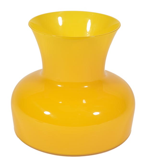 * Anna Gili for Salviati, a Profili yellow glass vase, etched mark, 21cm high