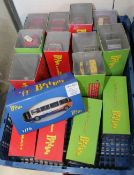 Fifteen assorted 1/76 scale Britbus model buses, each boxed (models loose in boxes).