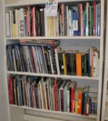 Art related books and guides held on three shelves