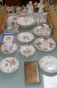 A mixed selection of predominately Continental porcelain including four late 19th Century Meissen
