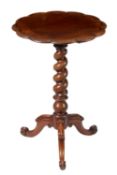 A mahogany pie crust table 71cm high