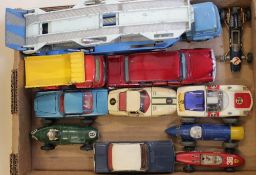 Assorted diecast models by Dinky, Corgi, Spot-On and Crescent, variable condition, each unboxed, (