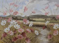 Arthur Hocking, Flowers of the meadows, Oil on canvas, 85 x 120cm