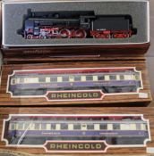 HO gauge - A Liliput No.10902, German Railway 4-6-0 tender locomotive, 38 2142, black and red