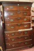 A George III oak tallboy 186cm high, 113cm wide