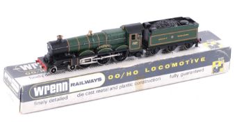 OO gauge - A Wrenn unnumbered, B.R. Castle Class 4-6-0 tender locomotive `Swindon`, 7037, lined