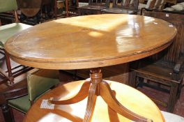 A mahogany and walnut centre table, 19th century and later