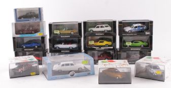 Seventeen 1/43 scale diecast or resin models, comprising a Spark No.S1004, Mercedes-Benz 220, Winner