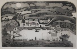 Graham Clarke (b.1941) St. Wimwalloes Dream Monochrome etching Signed, titled and inscribed `Artists