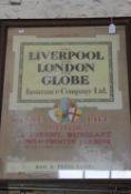 A Liverpool and London and Globe Insurance Company advertising print, for the agent A. Pryse