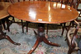 A mahogany oval occasional table, parts 19th century and later adapted