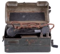 A Second World War Military Field Telephone Set "L"of standard production specification A Pair of