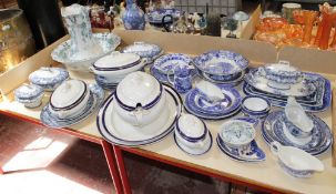 An extensive mixed lot of blue and white china to include examples by Waverley, Masons, Booths etc.