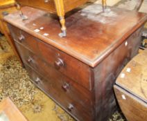 A Victorian mahogany chest of two short and two long drawers 92cm wide