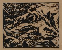 Hans Jager (1887-1955) Storm, woodcut, signed and dated `24 in pencil lower right, titled lower