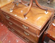 A late Victorian chest with three long drawers