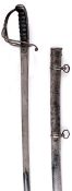 A Victorian 1821 Pattern Officer`s Sword by Wilkinson (9768), slightly curved blade, etched with