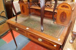 An Edwardian mahogany writing desk bearing label Christ Pratt & Son, Furniture and Upholsterers of