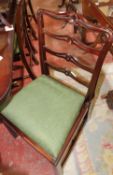 A set of twelve George III style mahogany dining chairs to include two armchairs