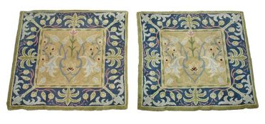 A pair of Arts and Crafts hand knotted woollen rugs by Morris & Co., probably designed by John