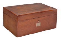 A mahogany and brass mounted humidor, second half 20th century, by Dunhill of London, of